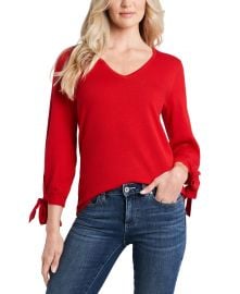 CeCe Tie-Sleeve V-Neck Sweater   Reviews - Sweaters - Women - Macy s at Macys